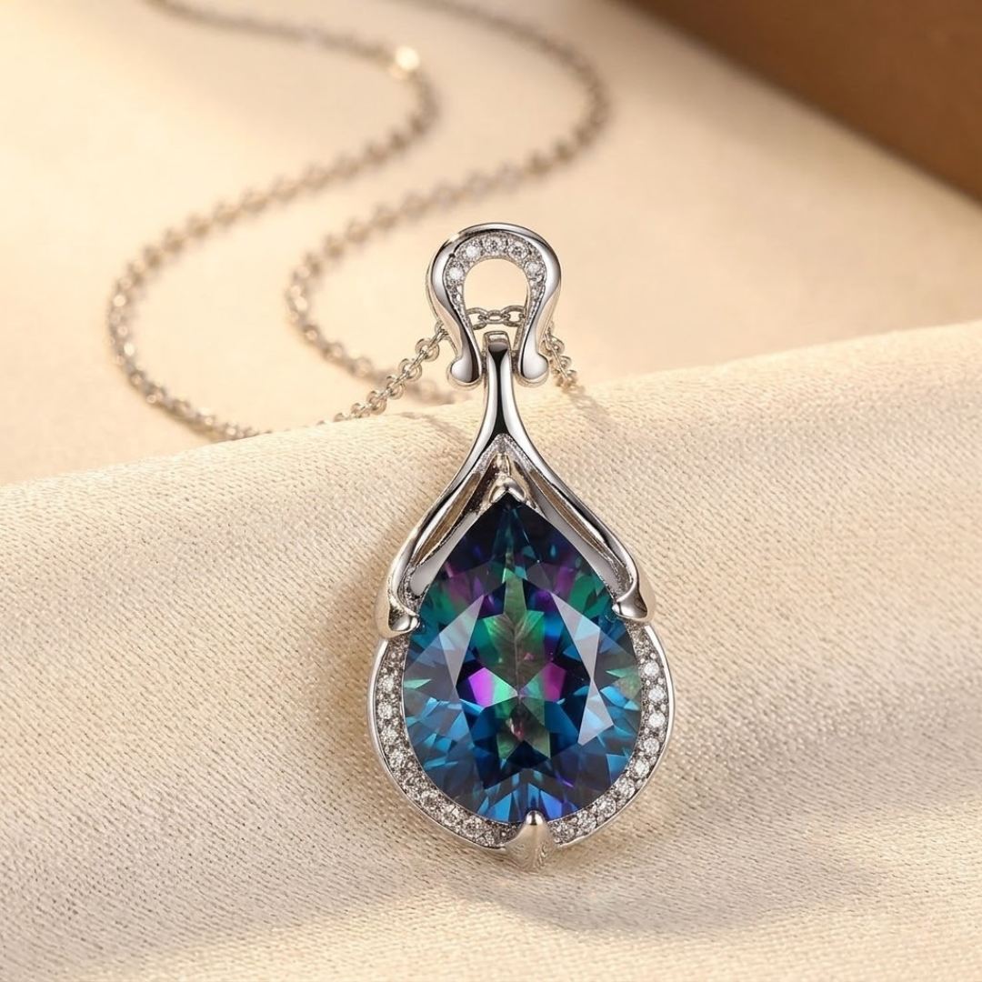 Sapphire Teardrop Necklace