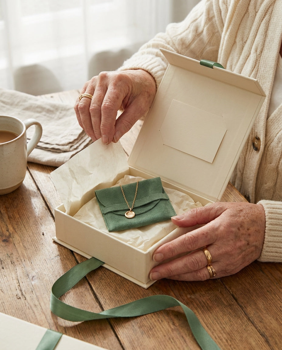 June Club member opening a gift box